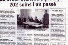 La croix blanche à prodigué 202 soins l\'an passé